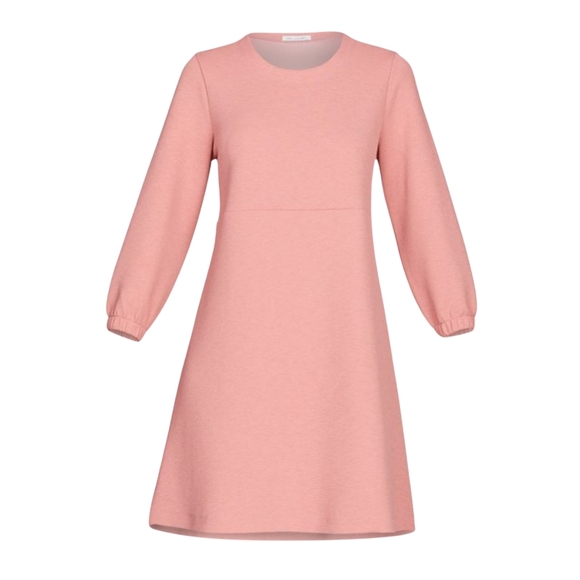 Free Assembly Small Classic Pink 3/4 Sleeve A-Line Dress Shift Preppy Casual - Picture 4 of 9